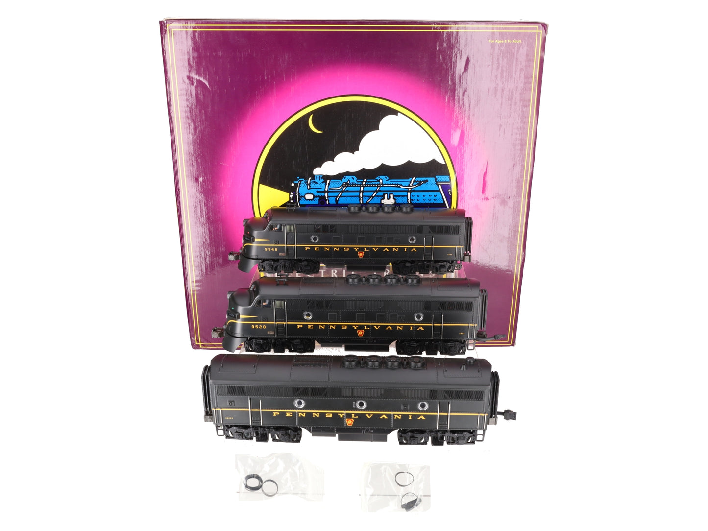 MTH 20-2218-1 O PRR F-3 ABA Diesel Engine Set w/PS1 #9628, 9528B, 9546 LN/Box