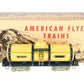 MTH 11-30092 O Gauge American Flyer Tank Lines Yellow/Blue Tank Car #4010 LN/Box