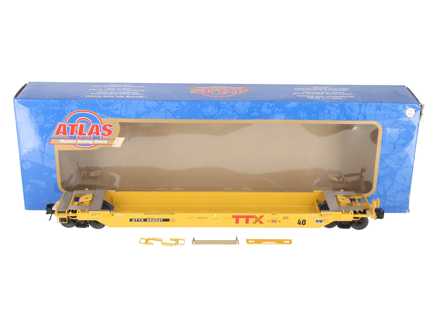 Atlas 3003028-3 O TTX "next load any road" 40' Rebuilt Well Car #455021 EX/Box