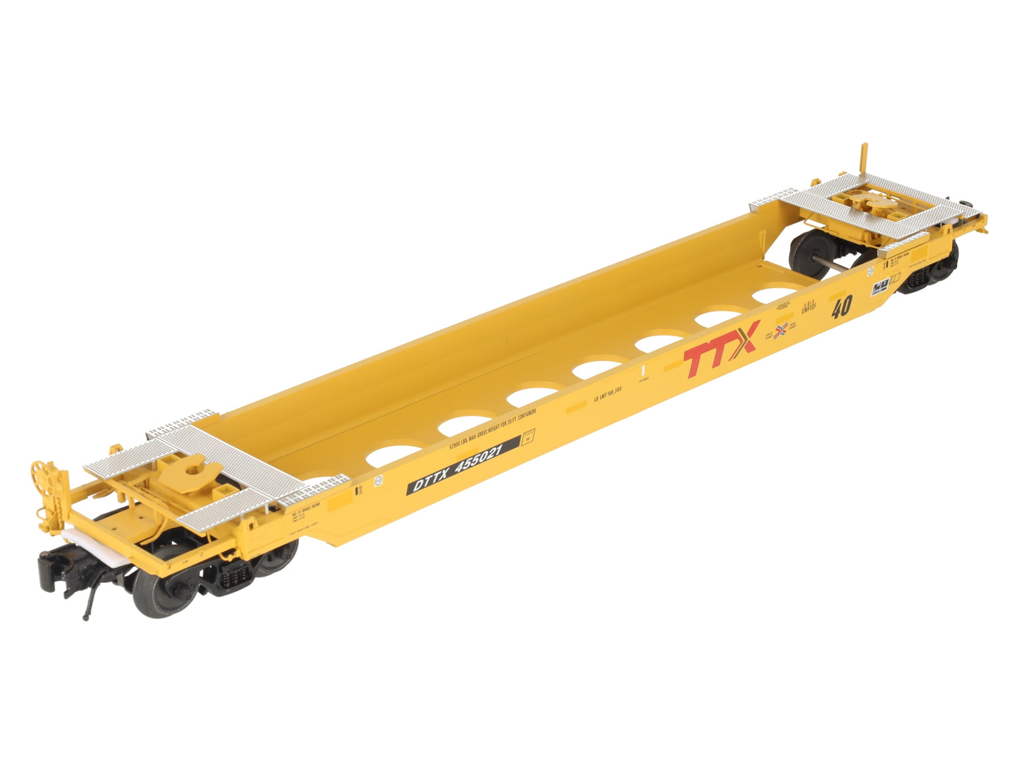 Atlas 3003028-3 O TTX "next load any road" 40' Rebuilt Well Car #455021 EX/Box