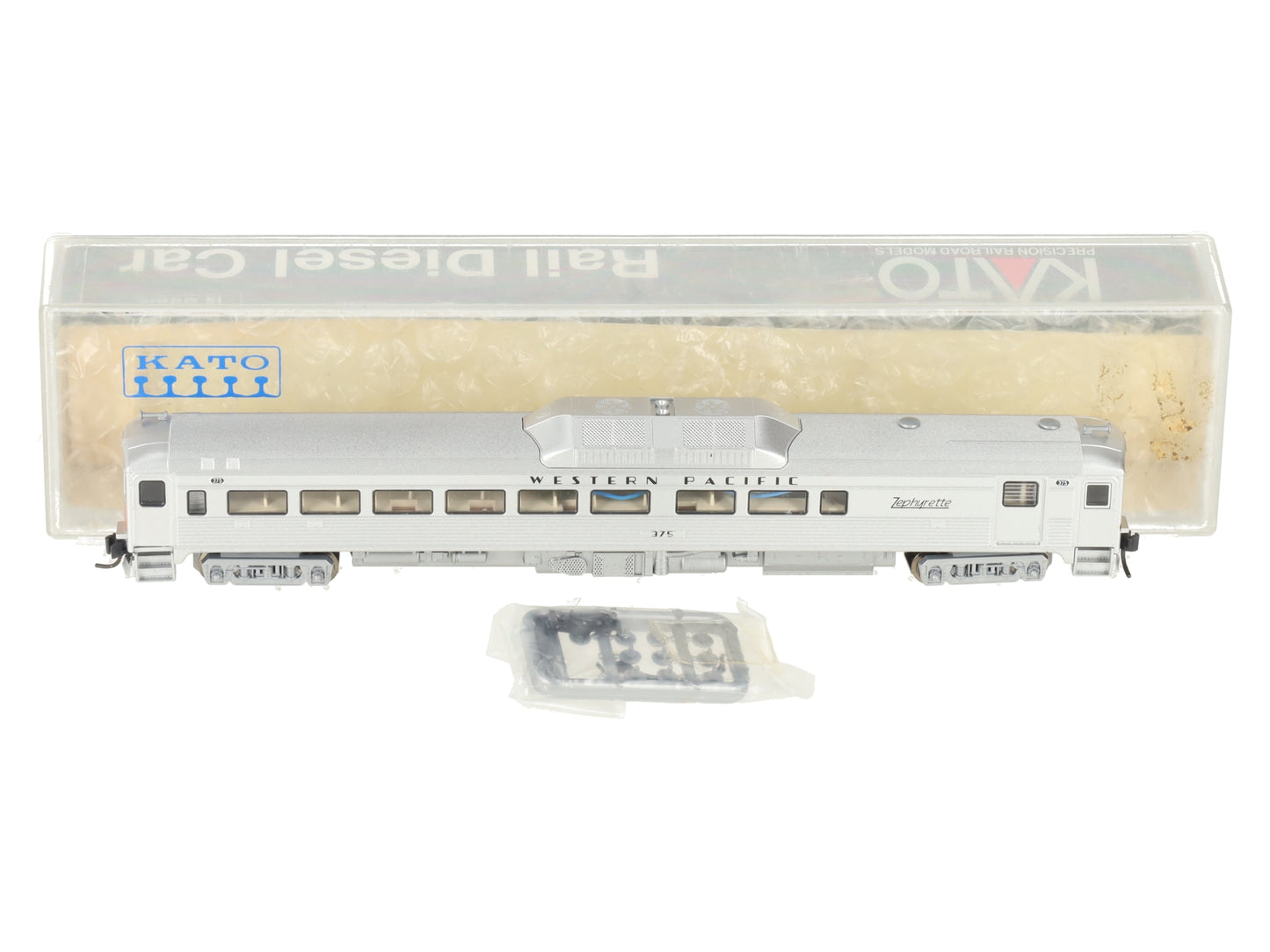 Kato 106-3014 N Scale Western Pacific Rail Diesel Car Set #375, 376 w/DCC EX/Box
