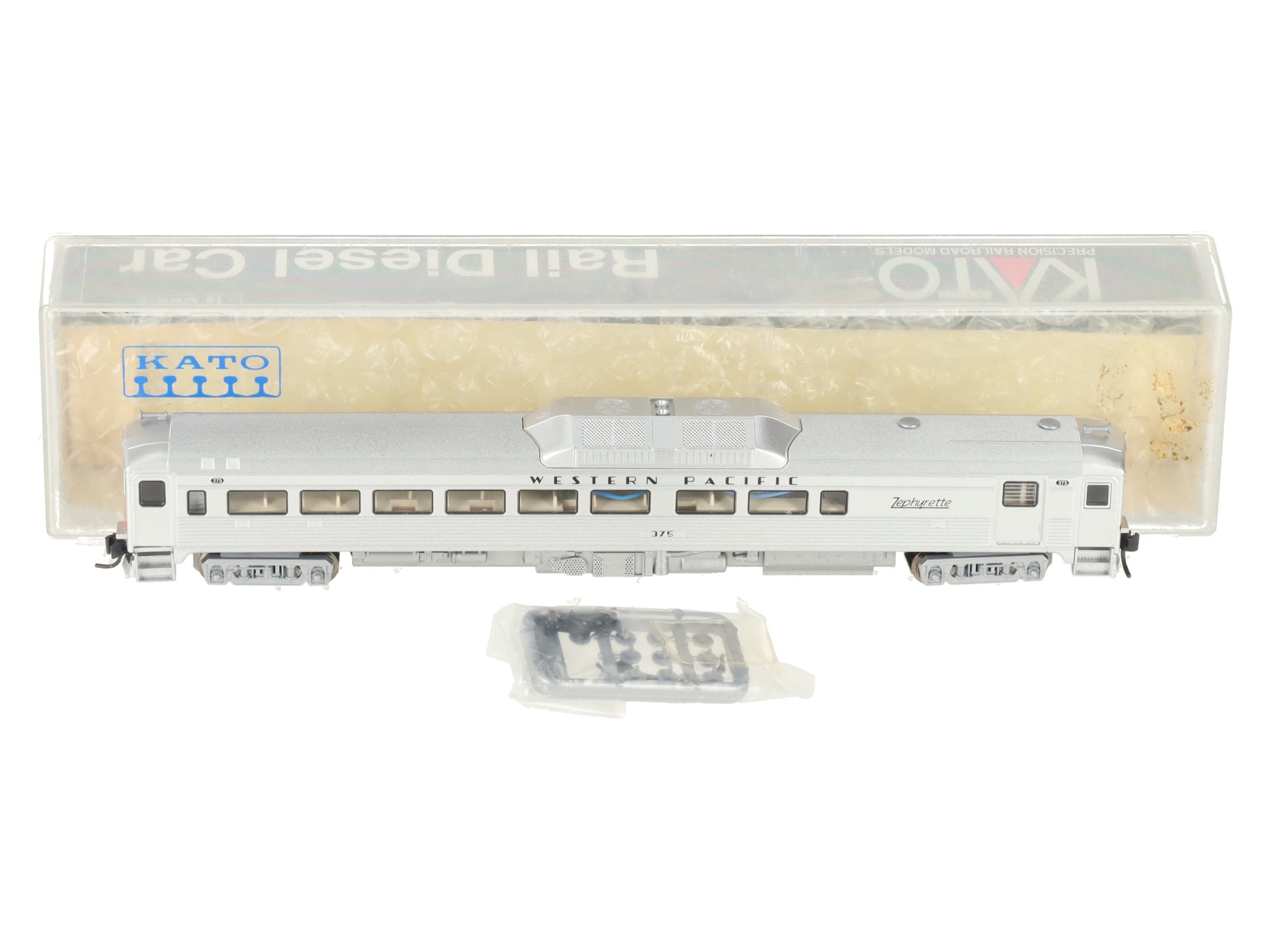 Kato 106-3014 N Scale Western Pacific Rail Diesel Car Set #375, 376 w/DCC EX/Box