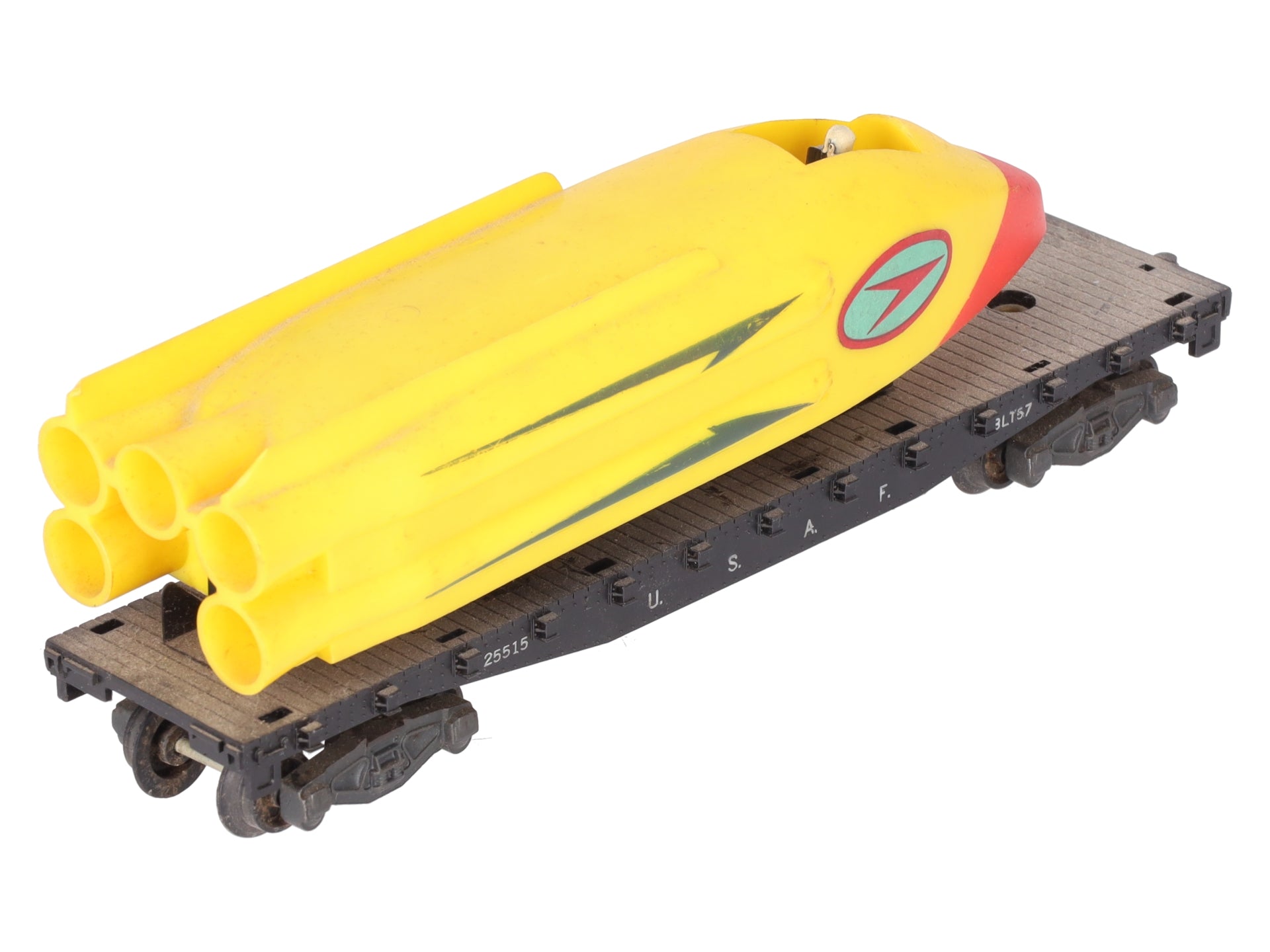 American Flyer 25515 Vintage S U.S.A.F. Flatcar with Motorized Rocket Sled VG