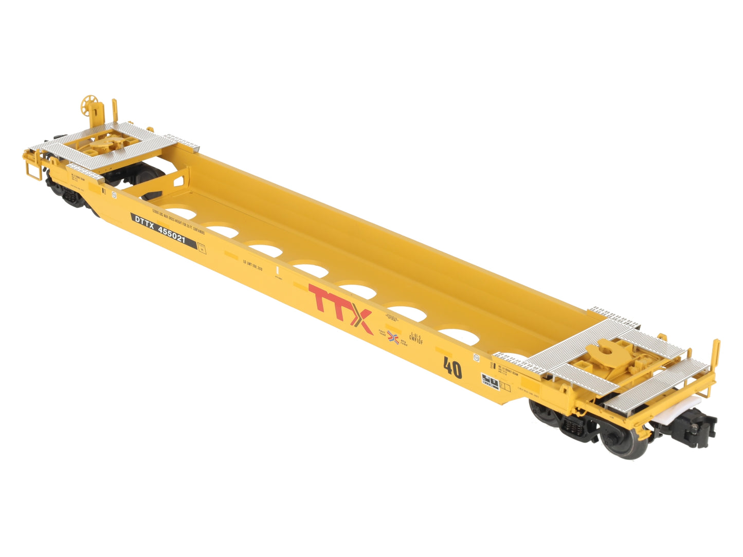 Atlas 3003028-3 O TTX "next load any road" 40' Rebuilt Well Car #455021 EX/Box