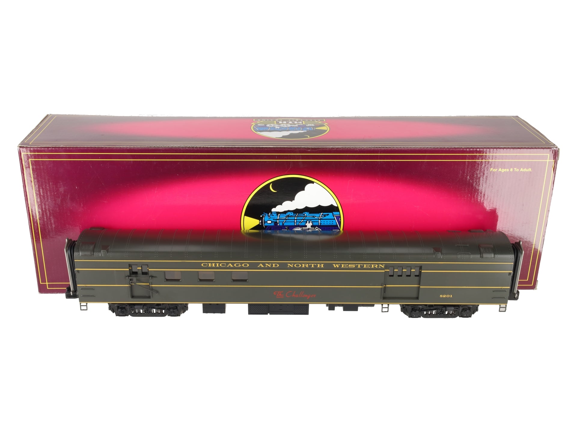 MTH 20-68129 O Scale Chicago Northwestern 70’ ABS RPO Passenger Car (Smooth)