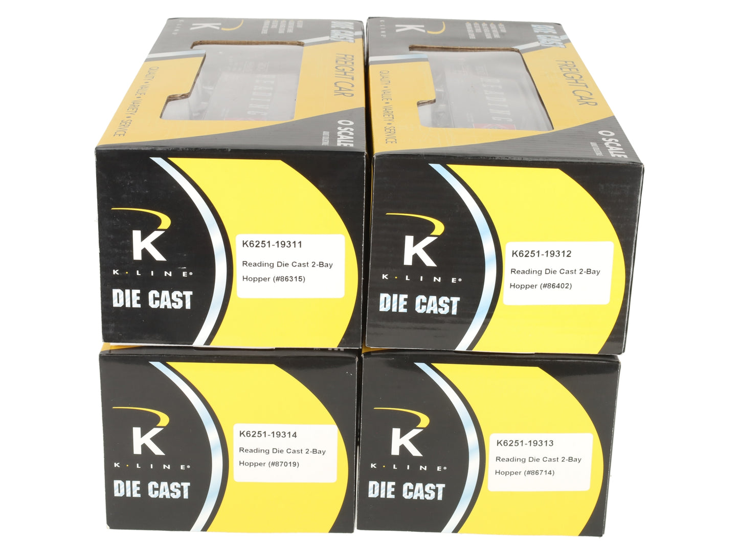 K-Line K6251-1931A Reading Die-Cast Hopper 4-Pack LN/Box