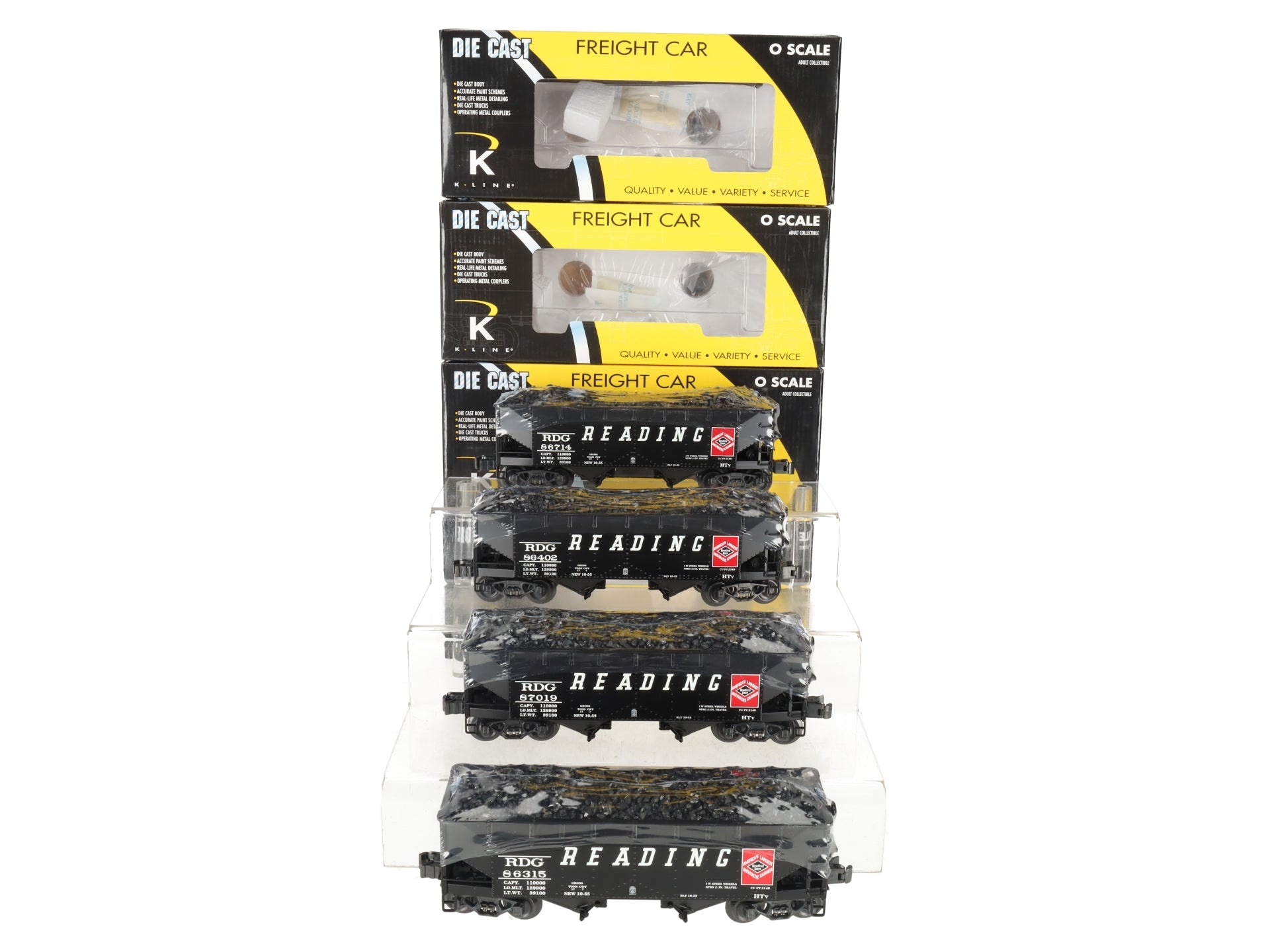 K-Line K6251-1931A Reading Die-Cast Hopper 4-Pack LN/Box