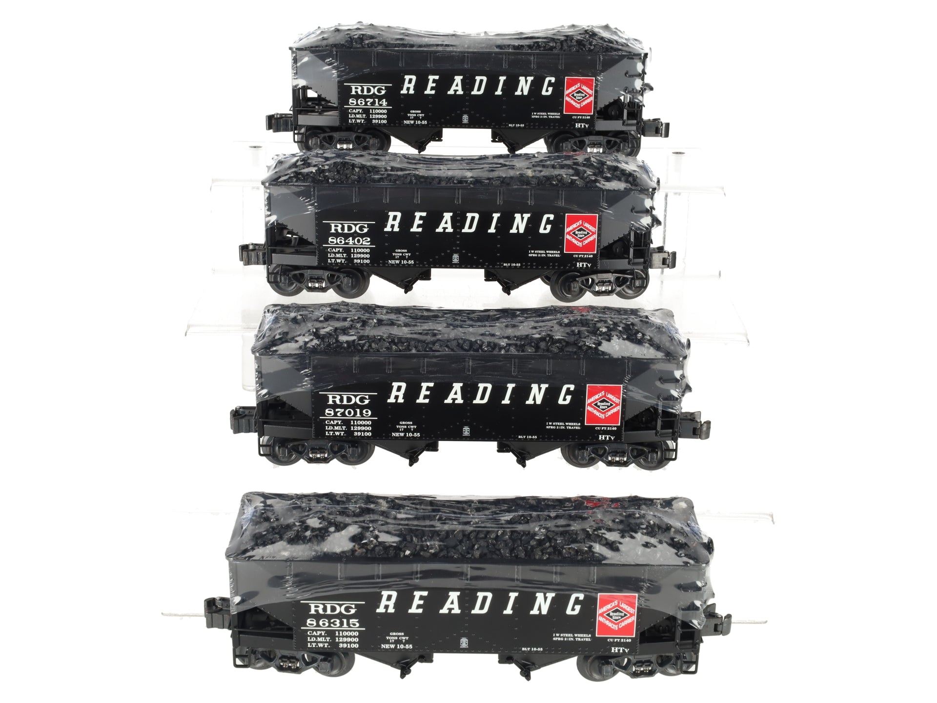 K-Line K6251-1931A Reading Die-Cast Hopper 4-Pack LN/Box