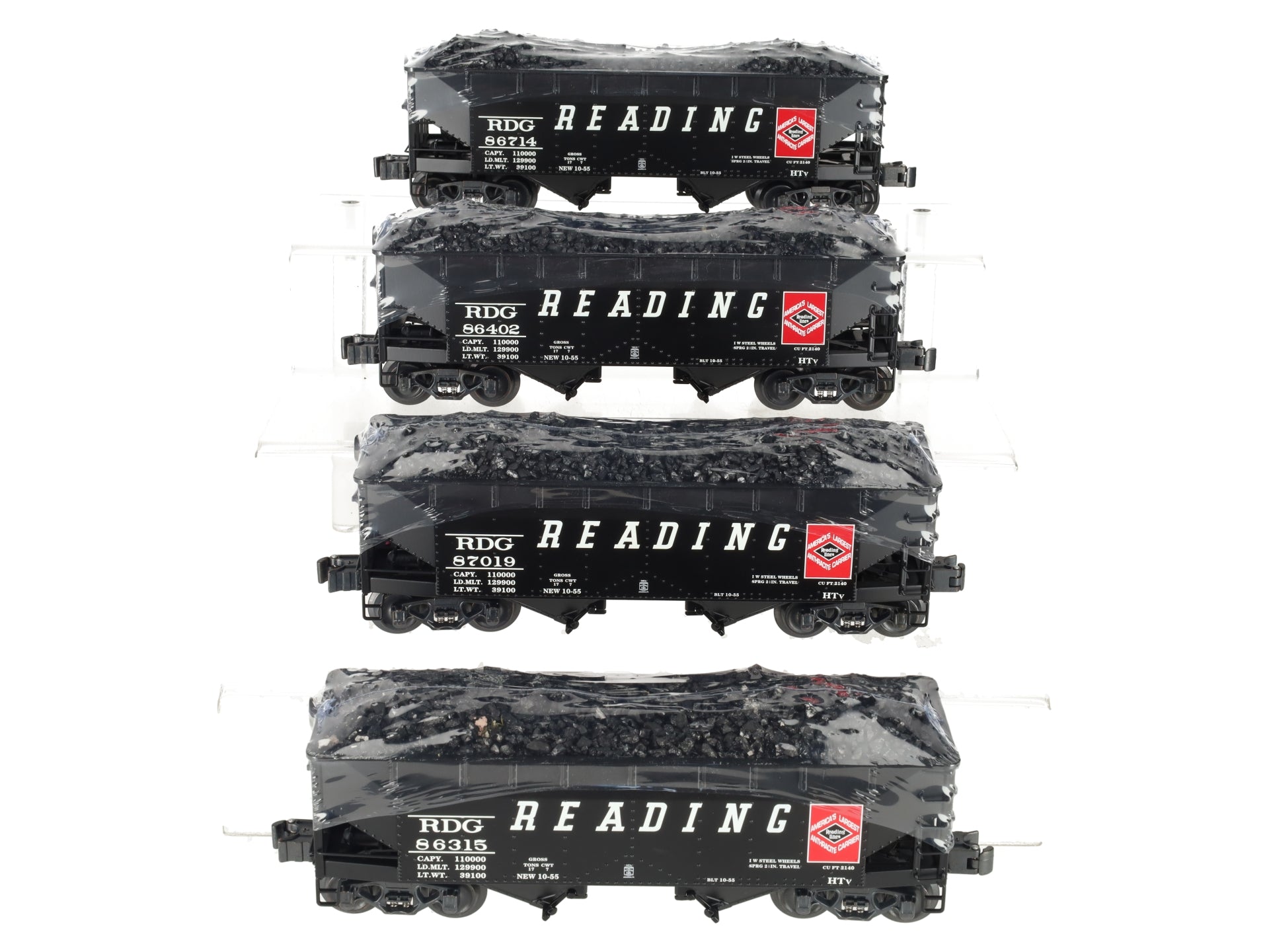 K-Line K6251-1931A Reading Die-Cast Hopper 4-Pack LN/Box