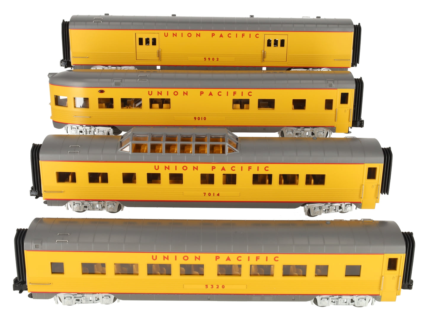 MTH 30-67658 O Union Pacific 60' Streamlined ABS Passenger Car Set (Set of 4) LN/Box