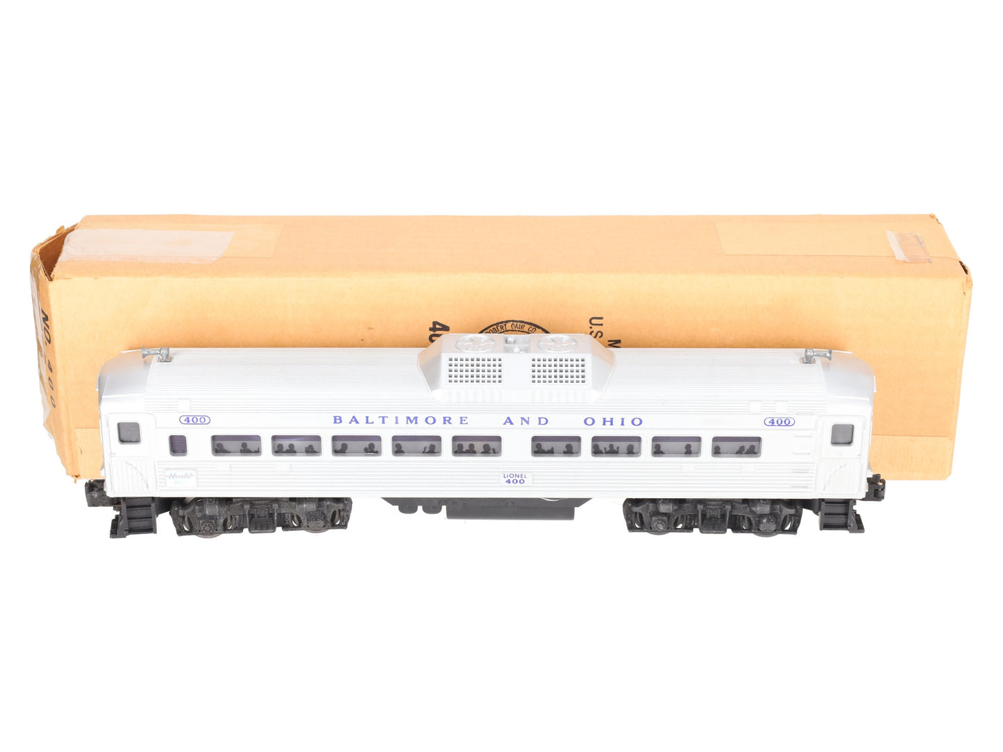 Lionel 400 Vintage O Powered Baltimore & Ohio Commuter Car VG/Box