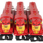 Lionel 6-28509 O Gauge FEC GP7 Triple Lashup Diesel Locomotive Set #607/608/609 VG