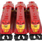Lionel 6-28509 O Gauge FEC GP7 Triple Lashup Diesel Locomotive Set #607/608/609 VG