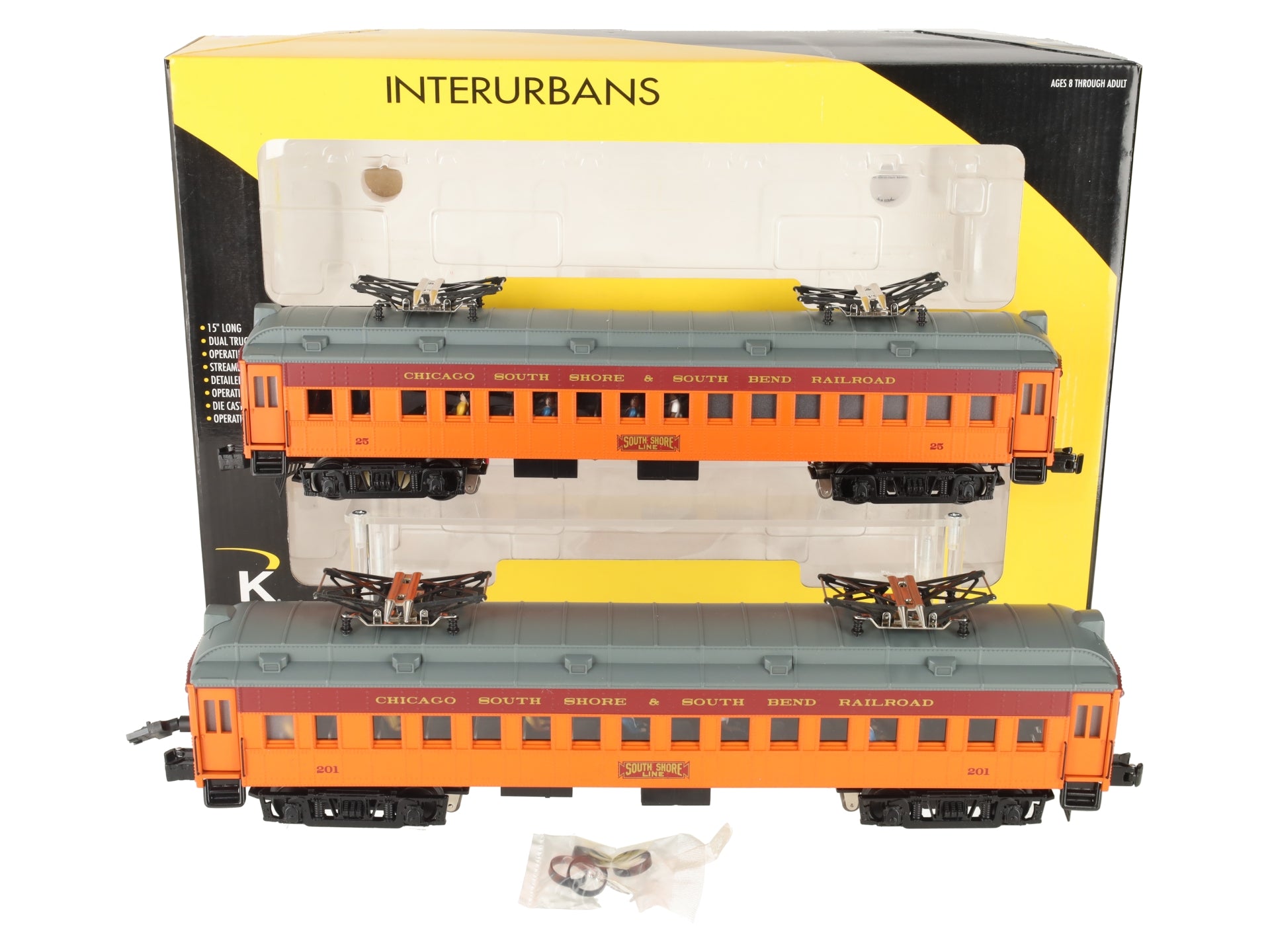 Lionel 6-21329 Chicago South Shore & South Bend Interurban Cars (Set of 2) EX/Box