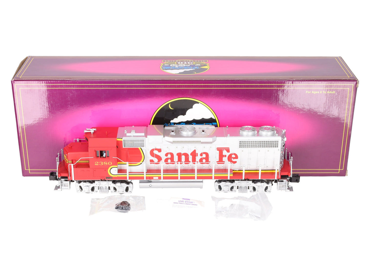 MTH 20-2255-1 O Gauge Santa Fe GP38-2 Diesel Engine w/PS2 #2380 LN/Box
