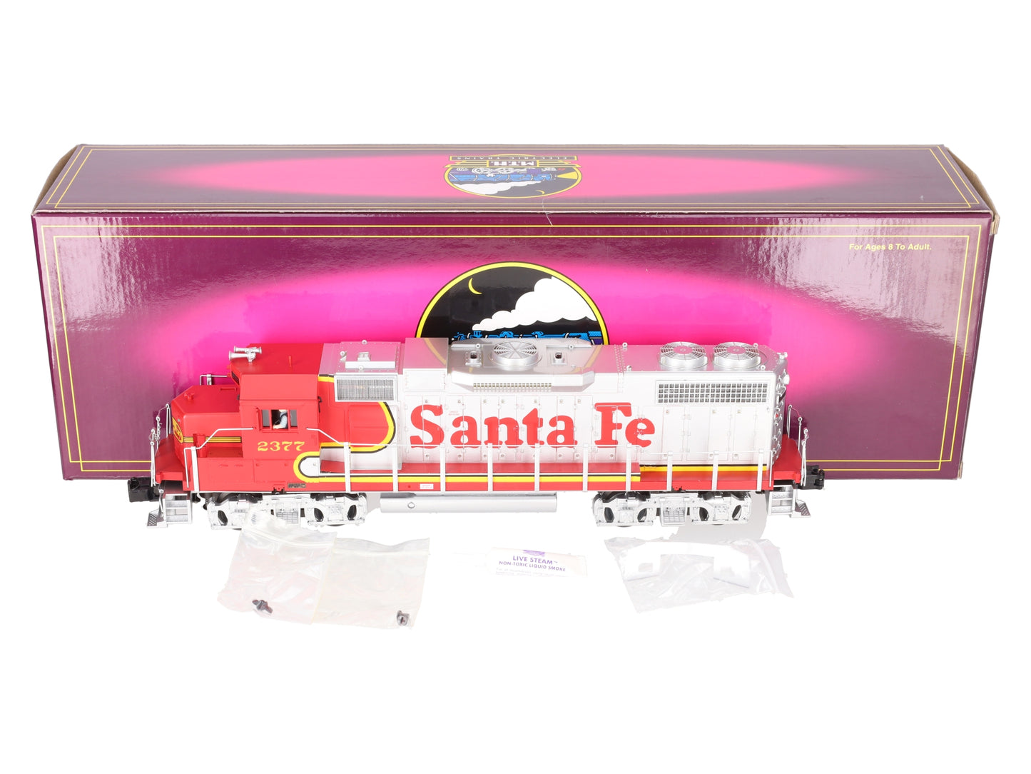 MTH 20-2255-1 O-Gauge Santa Fe GP38-2 Diesel Engine w/PS2 #2377 EX/Box