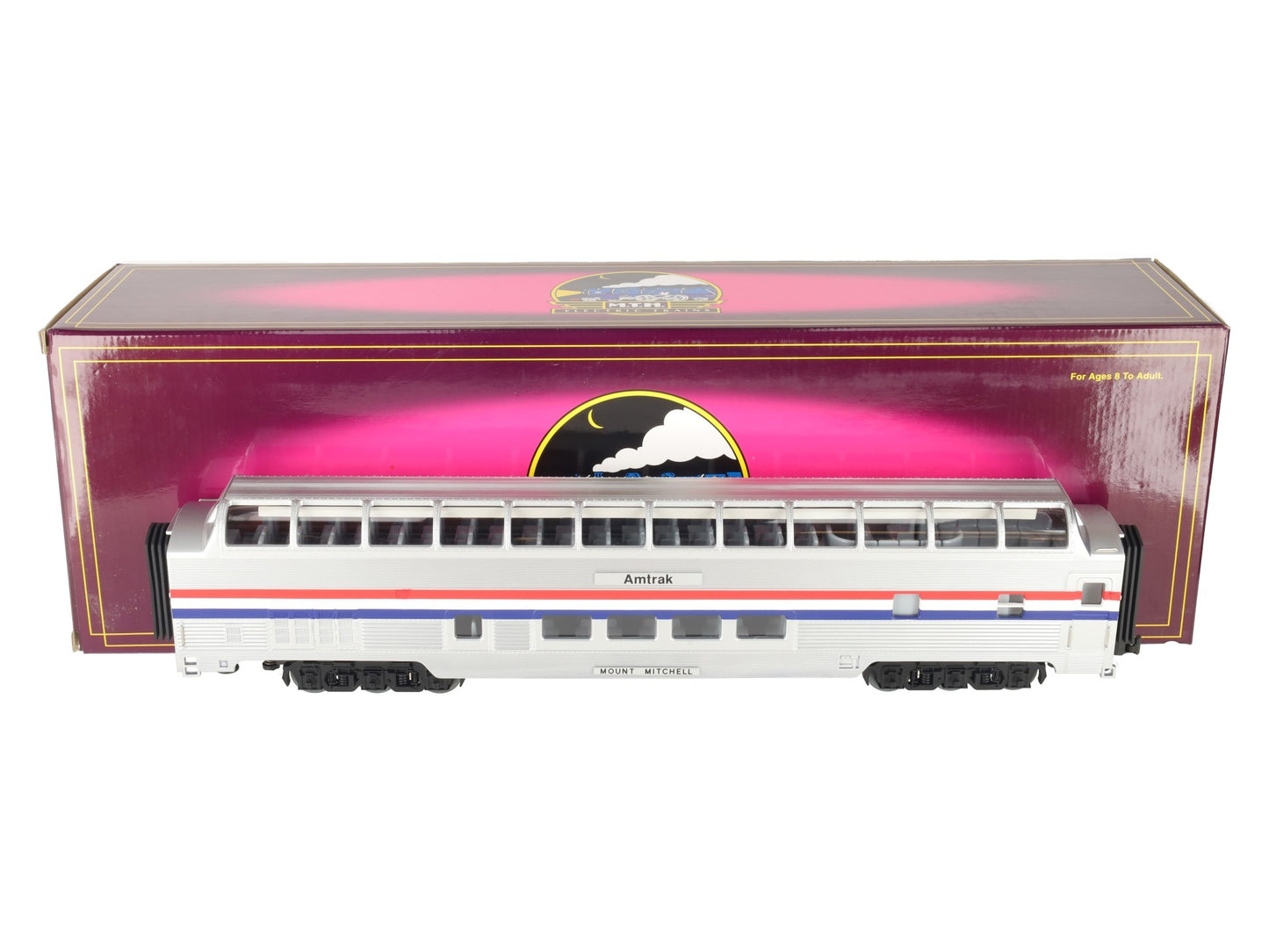 MTH 20-6748 O Gauge Amtrak "Mount Mitchell" Vista Dome Car VG/Box