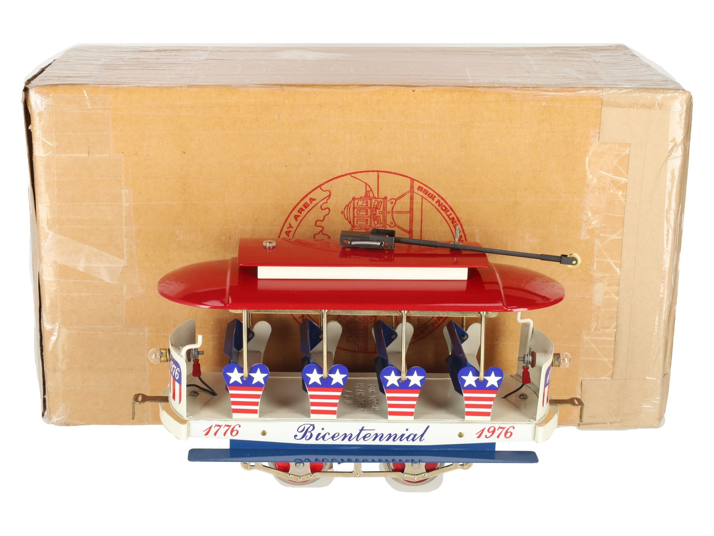 McCoy 1976 Standard Gauge Bicentennial Tinplate Trolley EX/Box