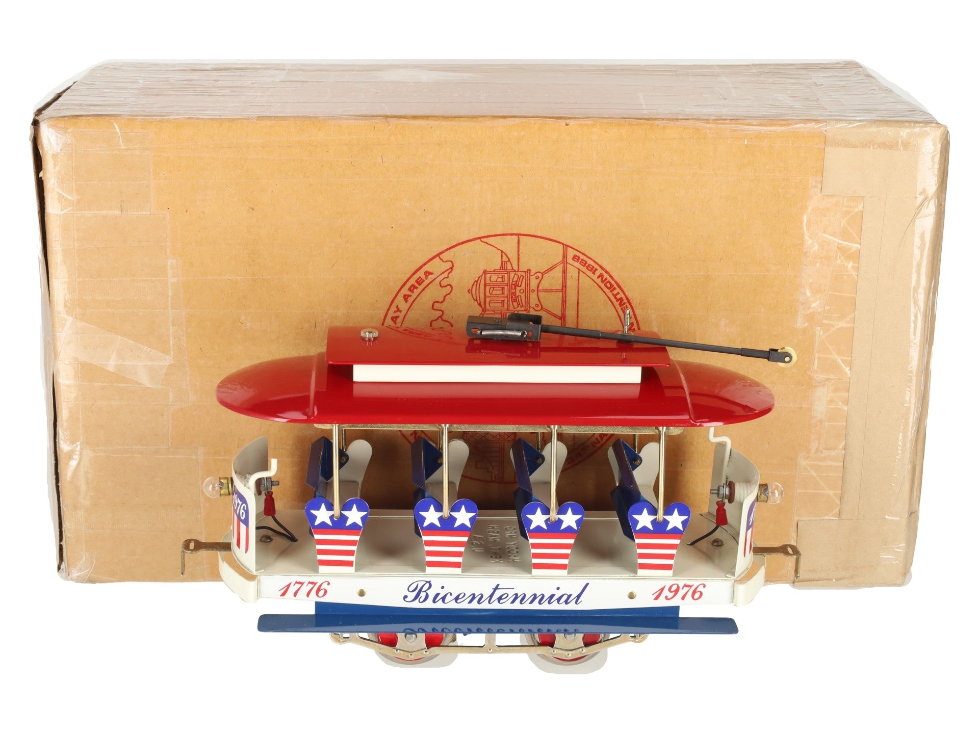 McCoy 1976 Standard Gauge Bicentennial Tinplate Trolley EX/Box