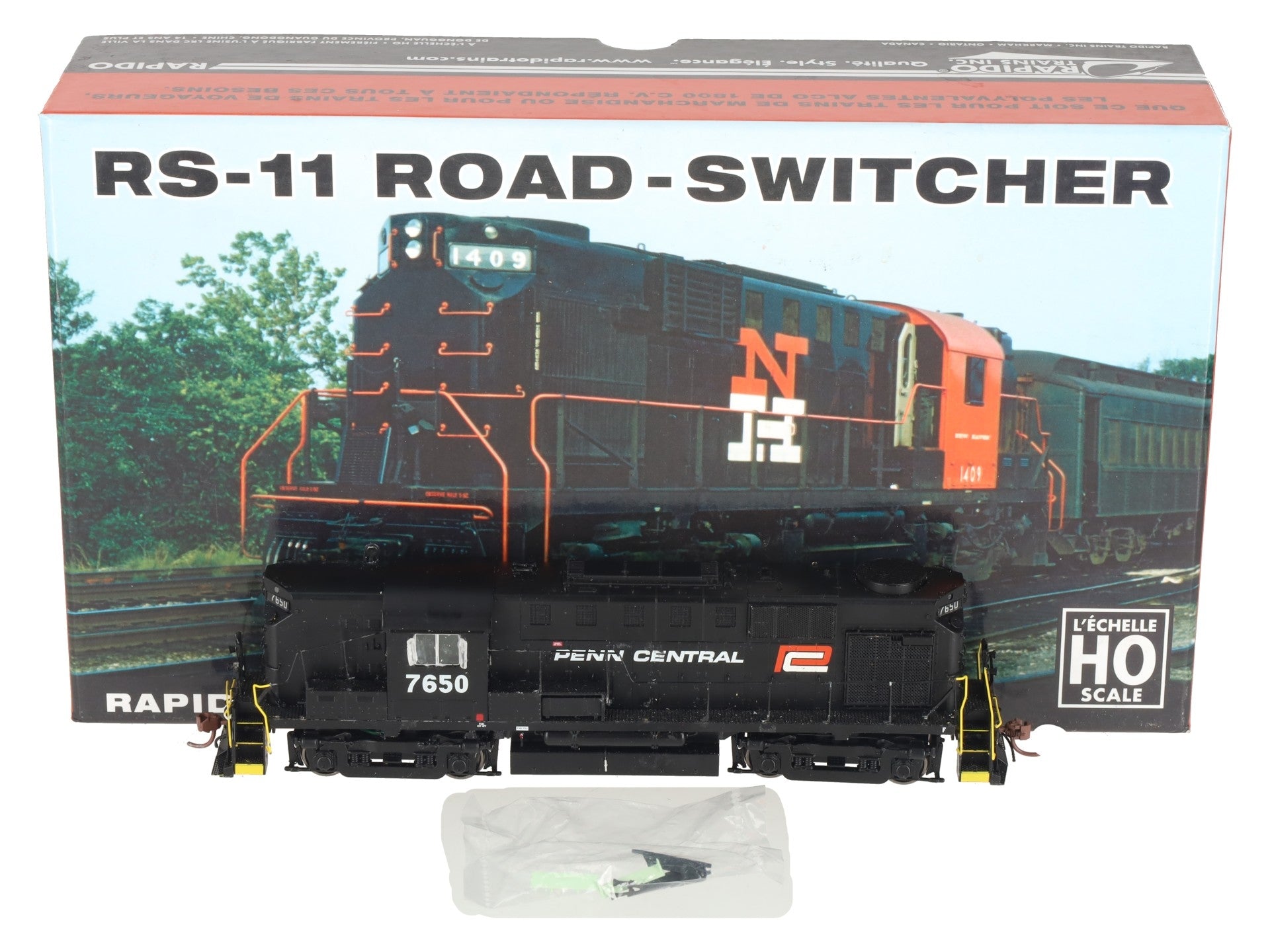 Rapido Trains 31533 HO Penn Central Alco RS-11 Diesel Locomotive #7650 VG/Box