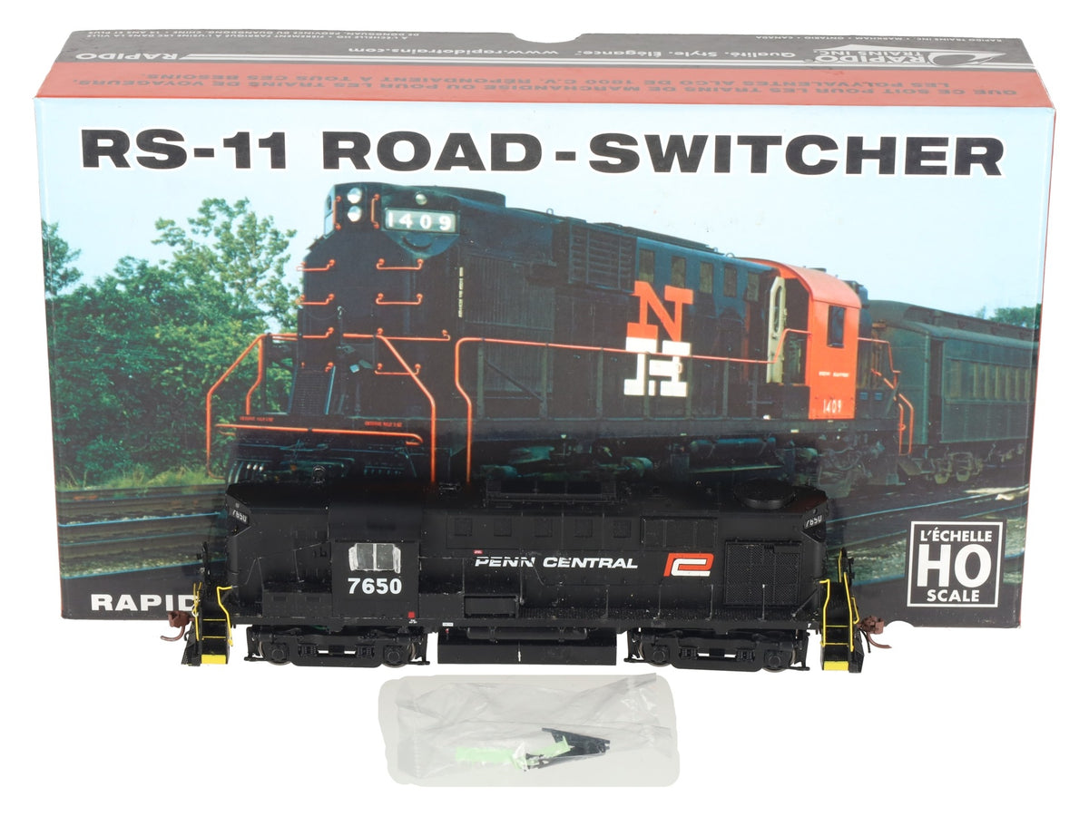 Rapido Trains 31533 HO Penn Central Alco RS-11 Diesel Locomotive #7650 VG/Box