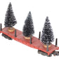 American Flyer 24558 Vintage S Canadian Pacific Flatcar w/ Christmas Trees VG