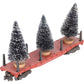 American Flyer 24558 Vintage S Canadian Pacific Flatcar w/ Christmas Trees VG