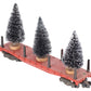 American Flyer 24558 Vintage S Canadian Pacific Flatcar w/ Christmas Trees VG