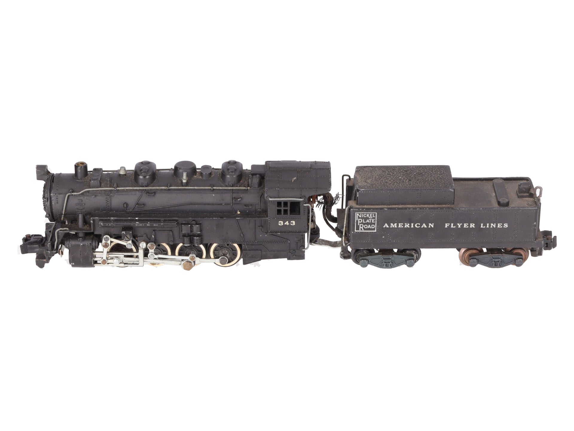 American Flyer 343 Vintage S Gauge Nickel Plate Road 0-8-0 Steam Switcher VG