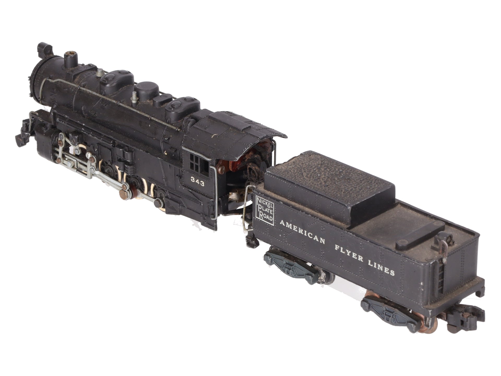 American Flyer 343 Vintage S Gauge Nickel Plate Road 0-8-0 Steam Switcher VG
