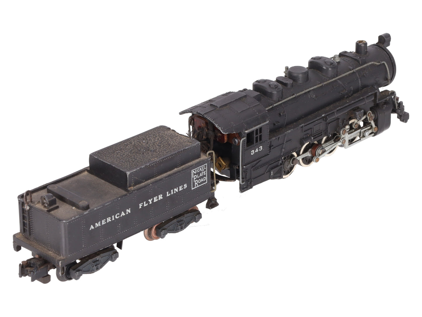 American Flyer 343 Vintage S Gauge Nickel Plate Road 0-8-0 Steam Switcher VG