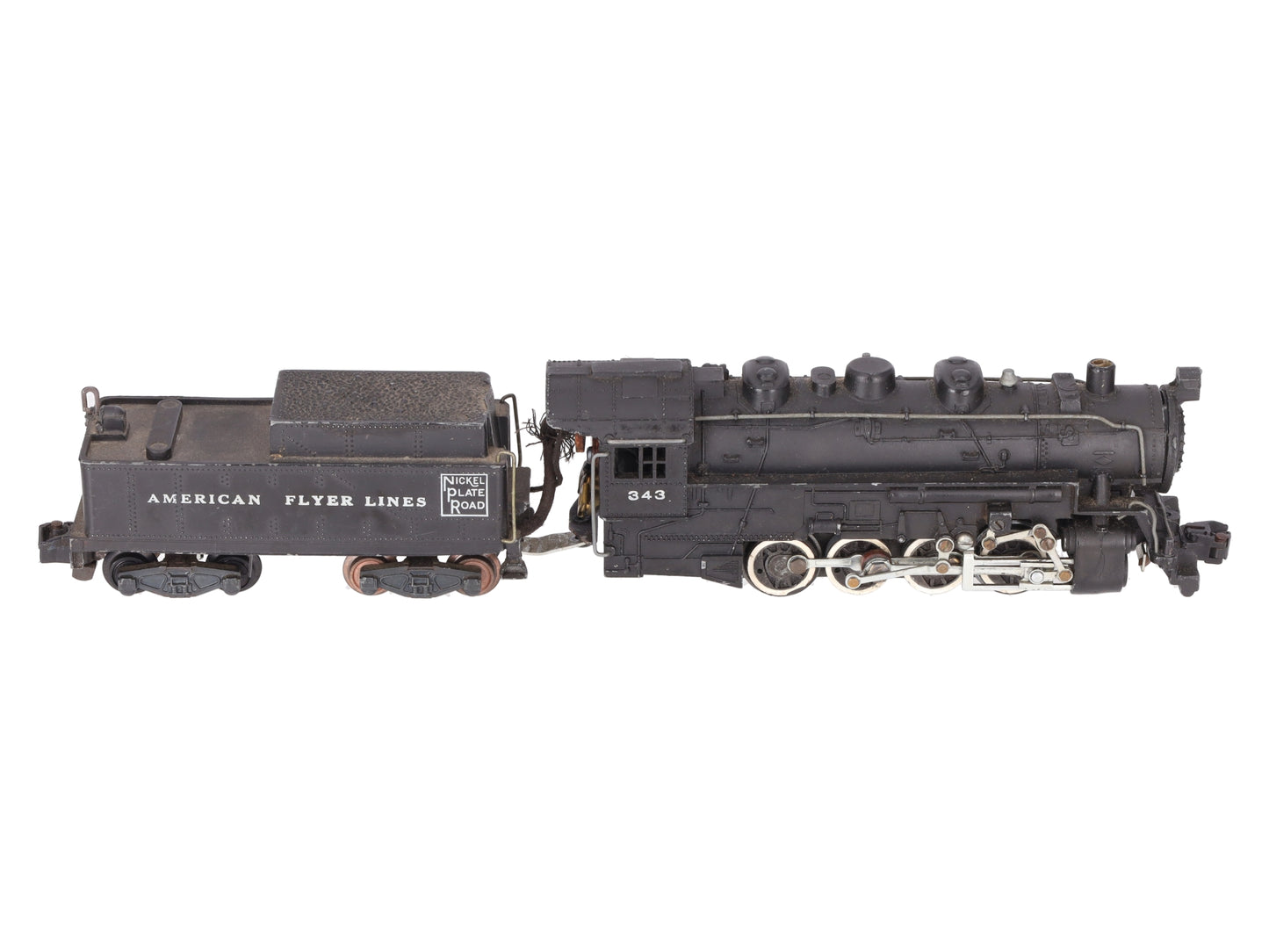 American Flyer 343 Vintage S Gauge Nickel Plate Road 0-8-0 Steam Switcher VG
