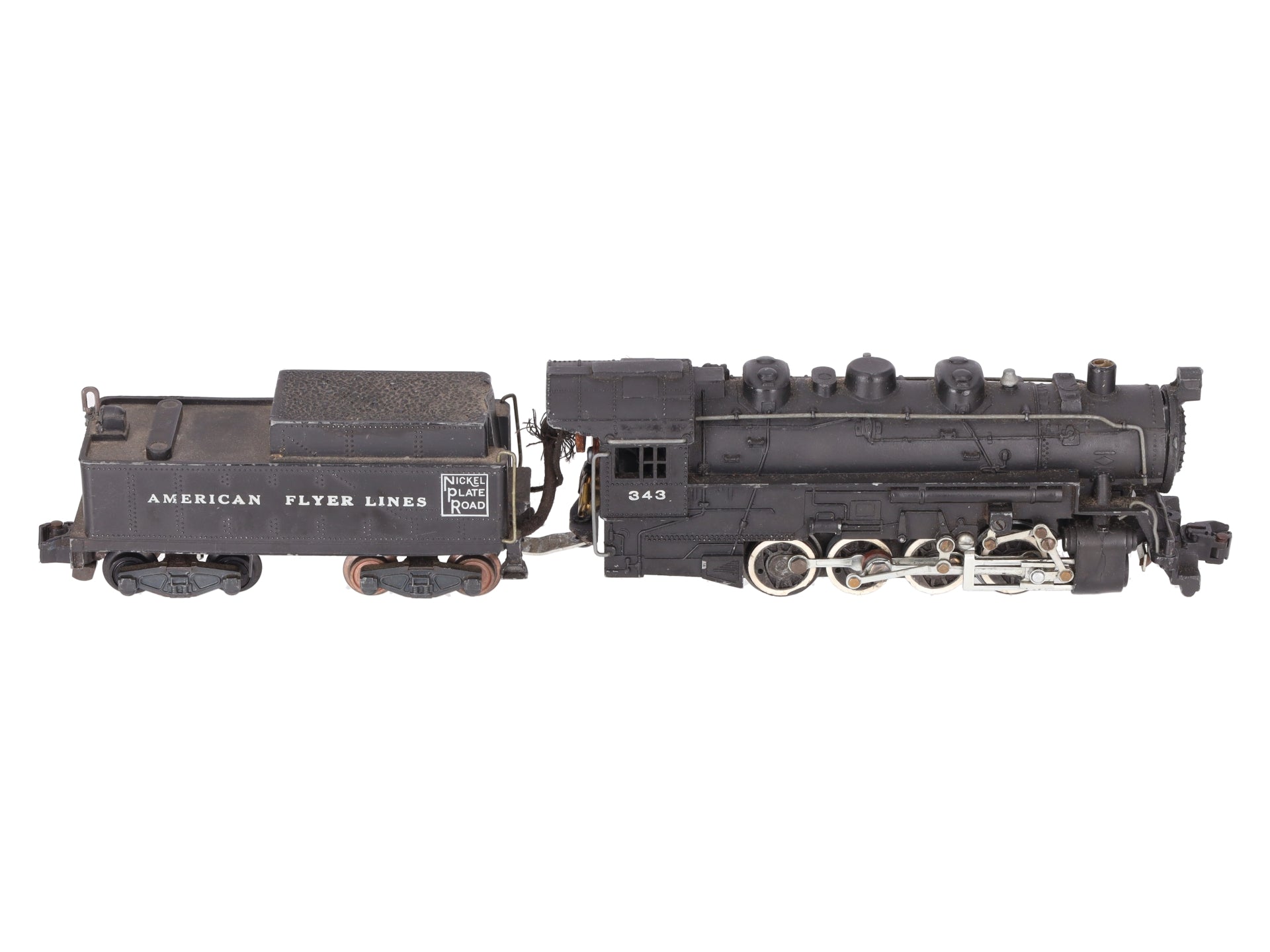 American Flyer 343 Vintage S Gauge Nickel Plate Road 0-8-0 Steam Switcher VG