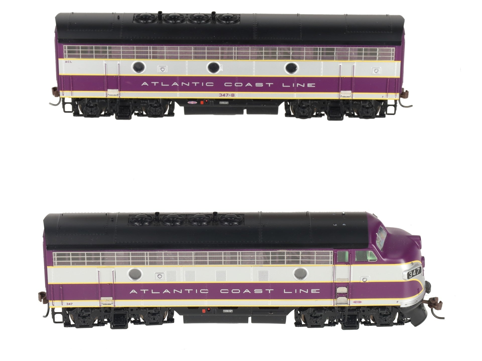 Athearn G2511 HO Scale Atlantic Coast Line F-3 Phase 4 Diesel AB Set VG/Box