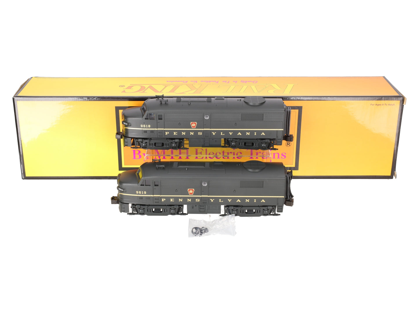 MTH 30-2173-1 Pennsylvania FA-2 AA Diesel Engine Set w/PS #9618/9619 EX/Box