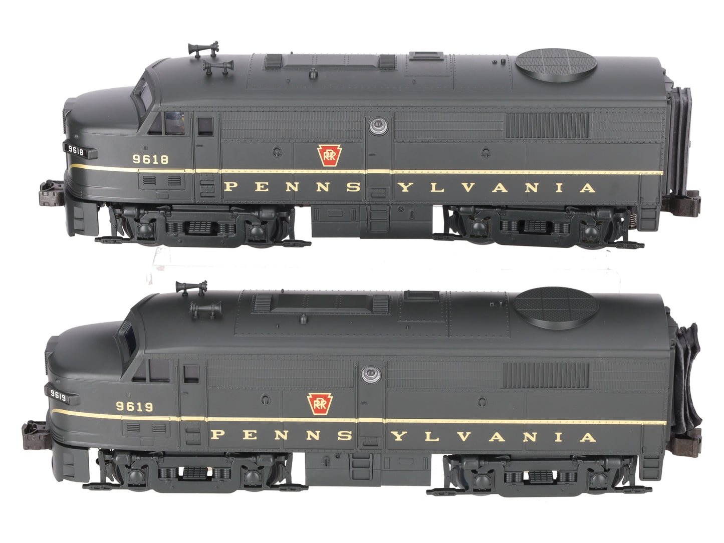 MTH 30-2173-1 Pennsylvania FA-2 AA Diesel Engine Set w/PS #9618/9619 EX/Box