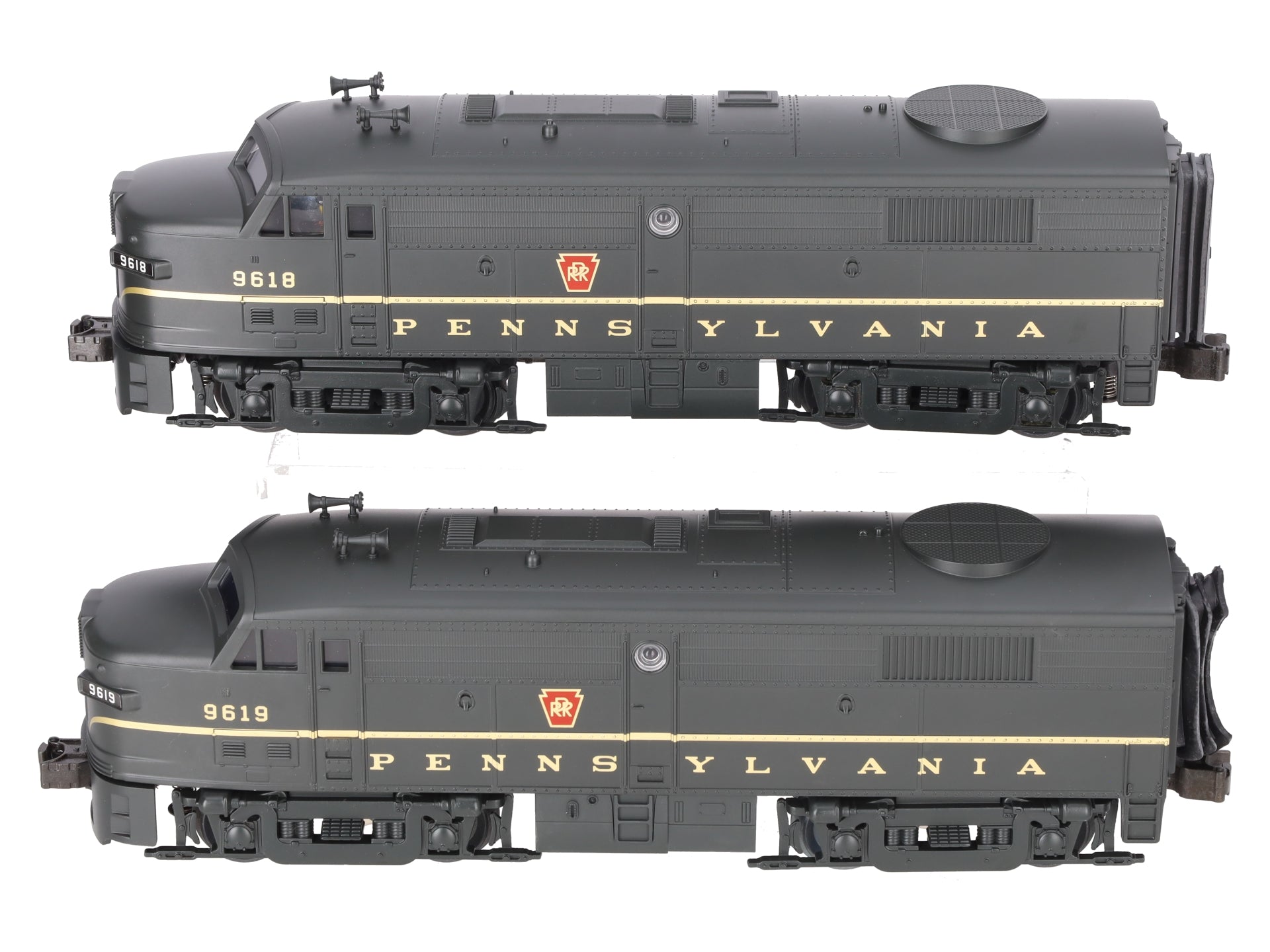 MTH 30-2173-1 Pennsylvania FA-2 AA Diesel Engine Set w/PS #9618/9619 EX/Box