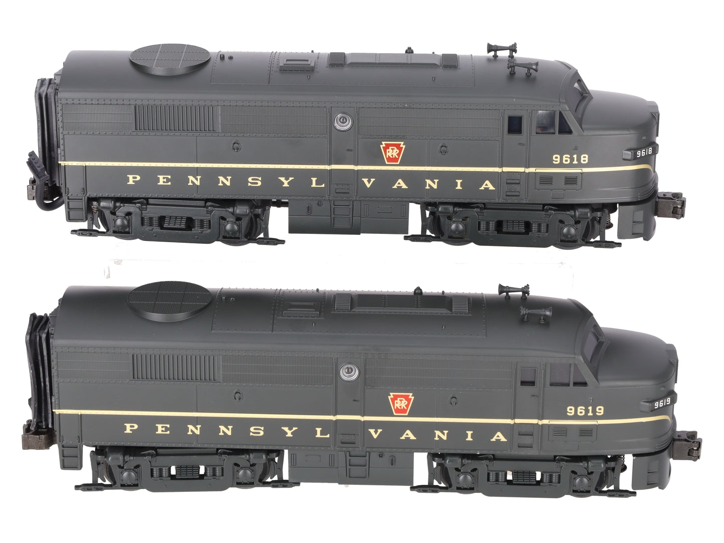 MTH 30-2173-1 Pennsylvania FA-2 AA Diesel Engine Set w/PS #9618/9619 EX/Box