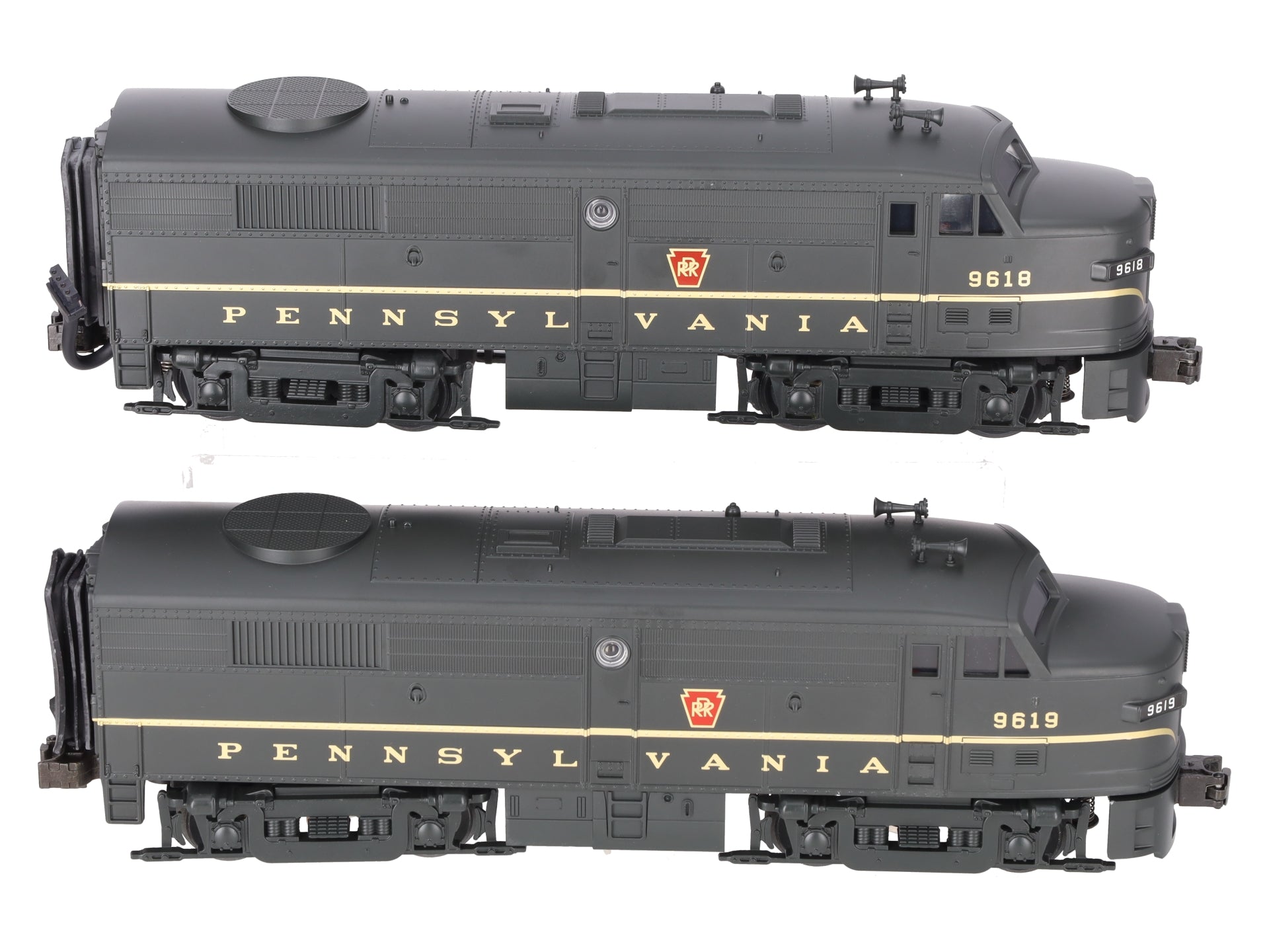 MTH 30-2173-1 Pennsylvania FA-2 AA Diesel Engine Set w/PS #9618/9619 EX/Box