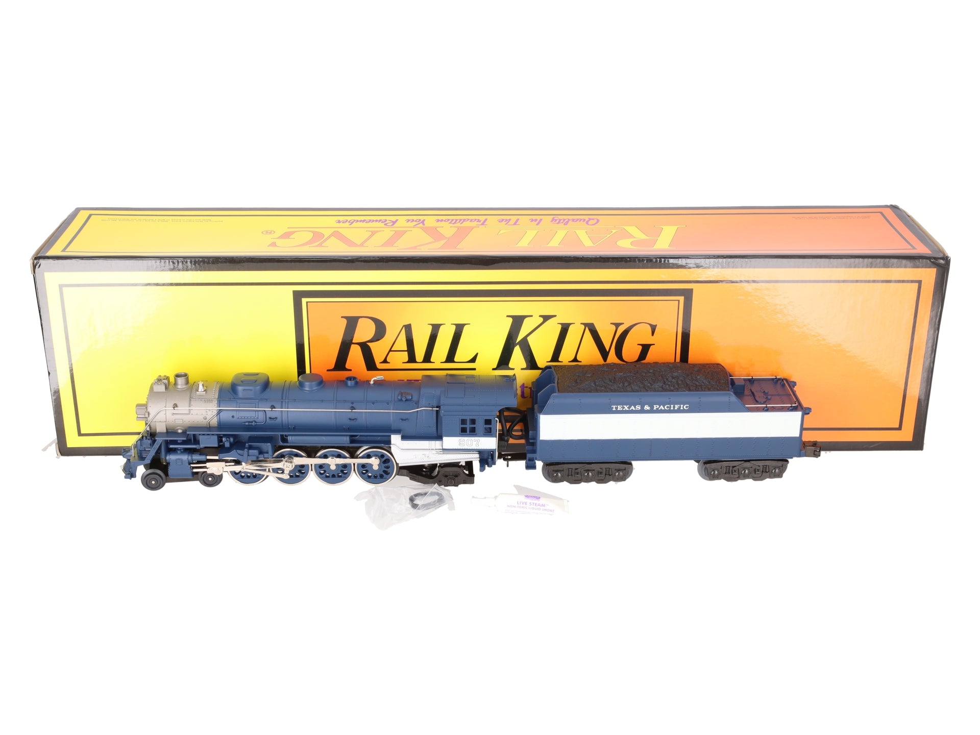 MTH 30-1114-1 O Gauge T&P 4-8-2 L-3 Mohawk Steam Locomotive w/PS1 #907 LN/Box
