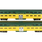 MTH 20-6658 O Gauge Chicago NorthWestern 70' Bi-Level Passenger Cars (Set of 2) EX/Box
