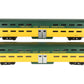 MTH 20-6658 O Gauge Chicago NorthWestern 70' Bi-Level Passenger Cars (Set of 2) EX/Box