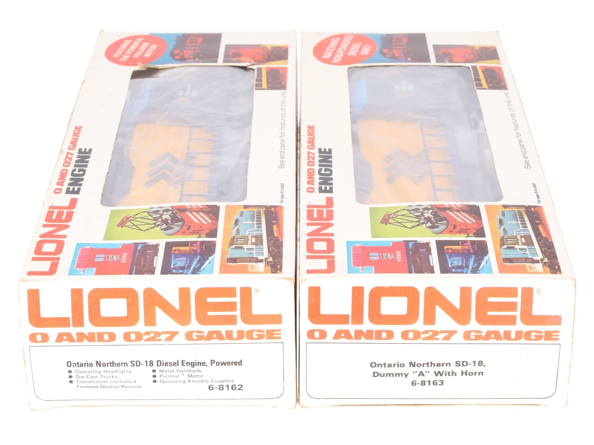 Lionel O Ontario Northern SD-18 Diesel Locomotives: #8162, #8163 [2] EX/Box