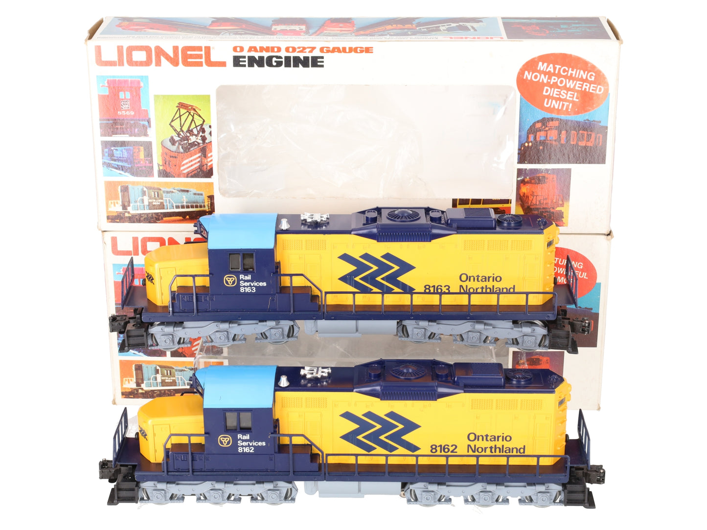 Lionel O Ontario Northern SD-18 Diesel Locomotives: #8162, #8163 [2] EX/Box