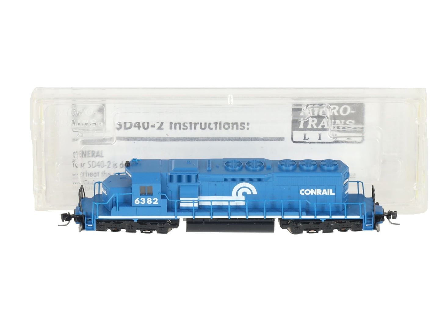 Micro-Trains 97001071 Z Scale Conrail SD40-2 Powered Diesel Locomotive #6382 EX/Box
