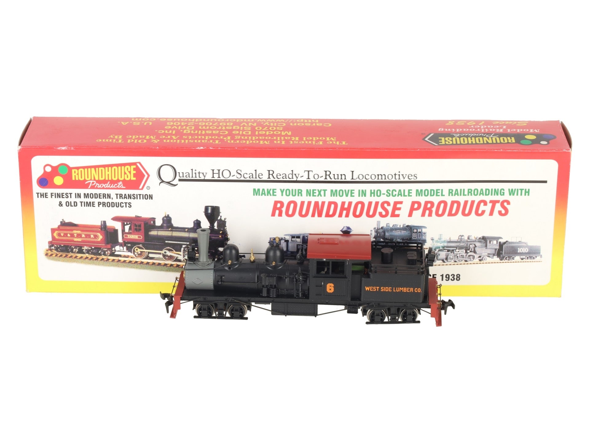 Roundhouse 202 HO Scale West Side Lumber 2-Truck Shay No. 6 EX/Box