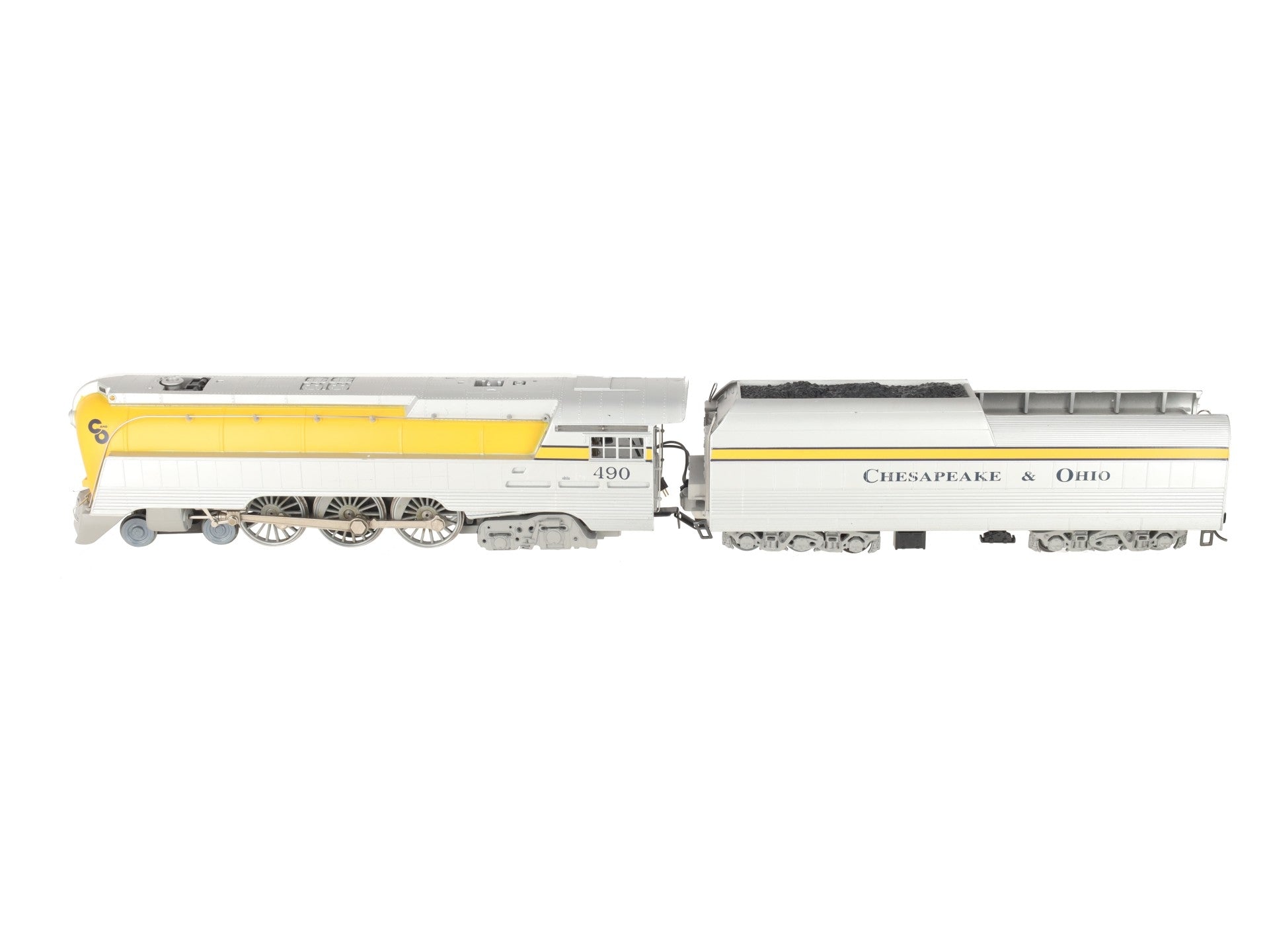 Lionel 6-18043 O Chesapeake & Ohio Streamlined Hudson & Tender #490 with RSII VG