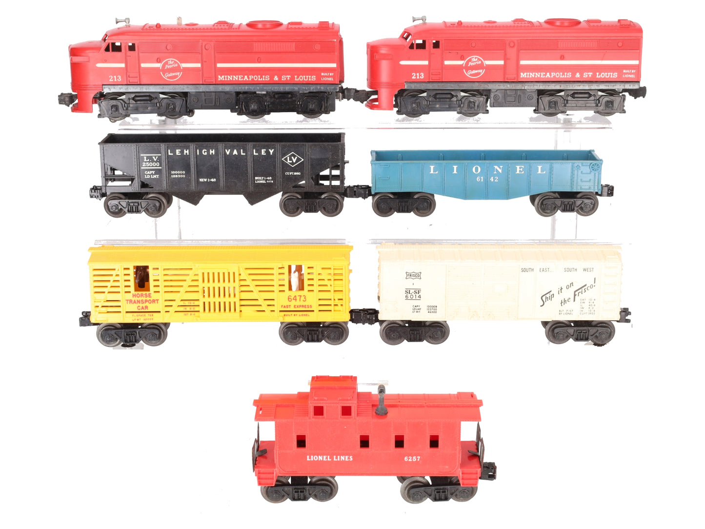 Lionel 11480 O Santa Fe AA Alco Diesel Vintage Postwar Freight Set 213P/T VG/Box