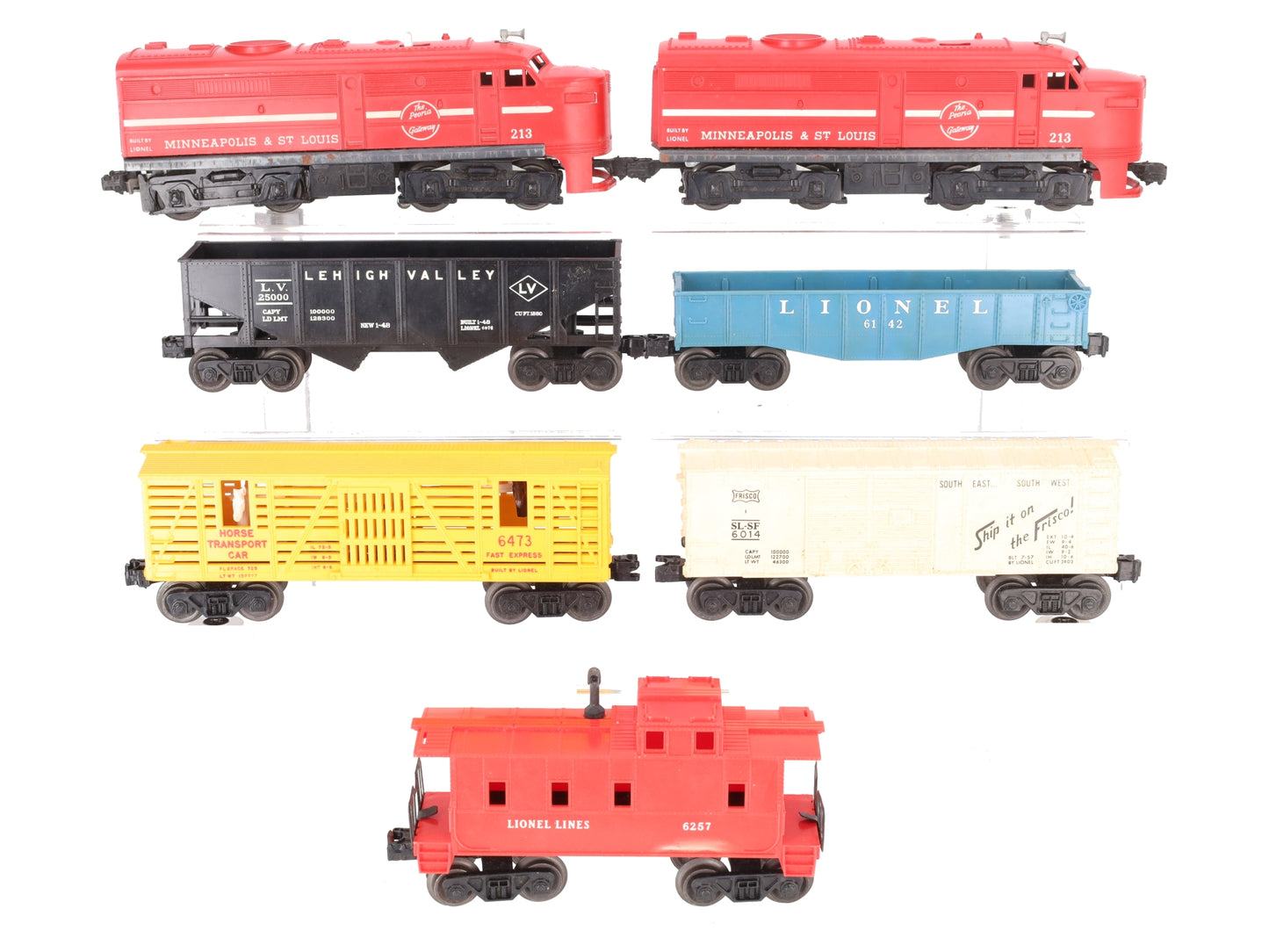 Lionel 11480 O Santa Fe AA Alco Diesel Vintage Postwar Freight Set 213P/T VG/Box