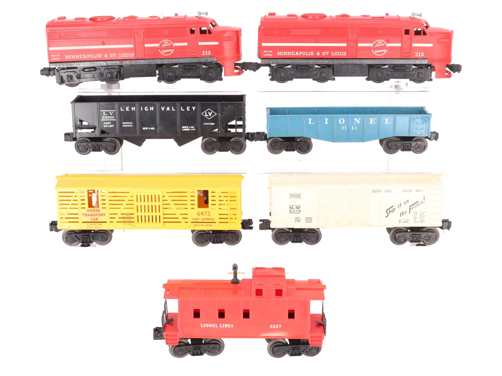 Lionel 11480 O Santa Fe AA Alco Diesel Vintage Postwar Freight Set 213P/T VG/Box